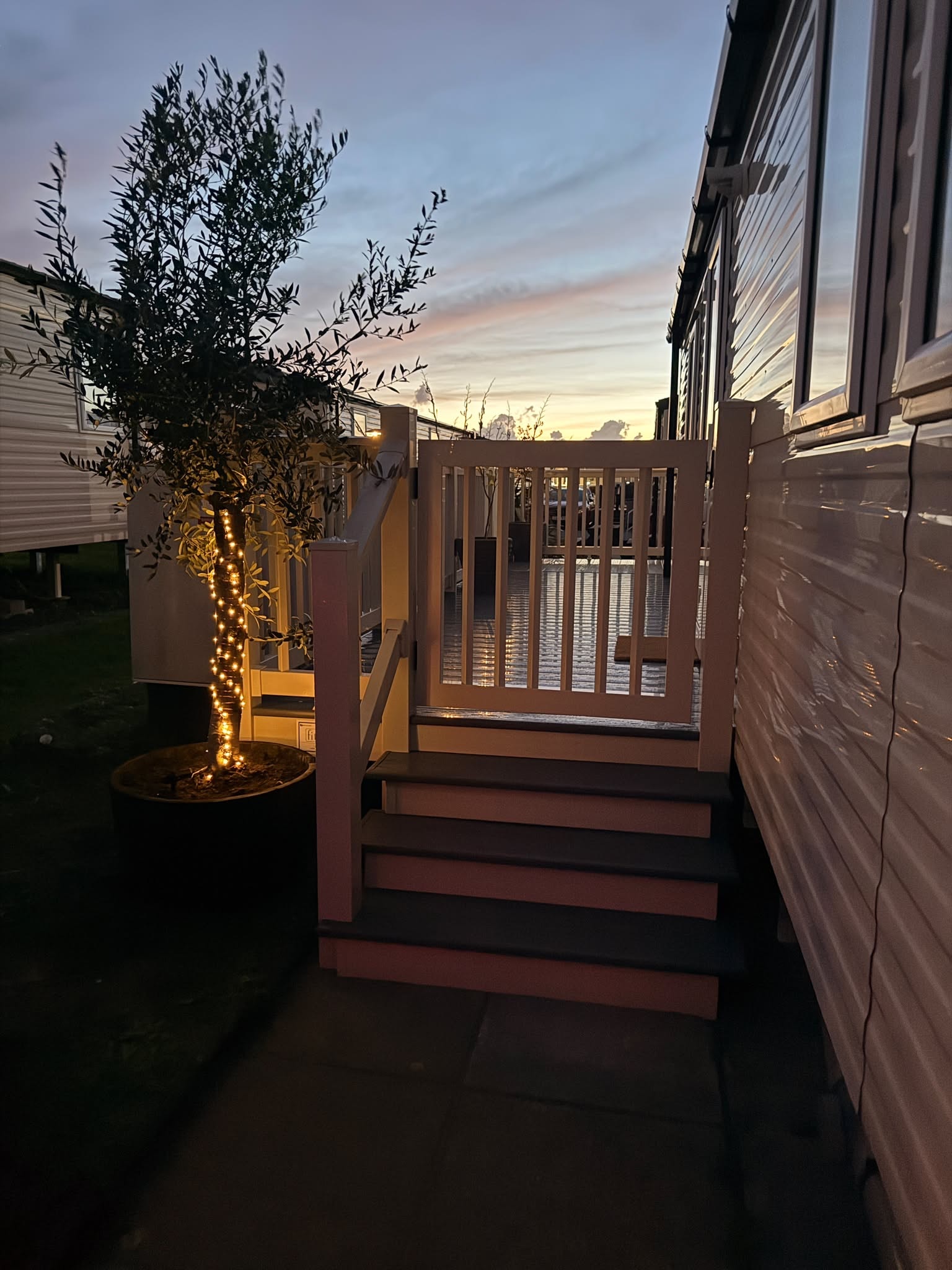 Decking at dusk